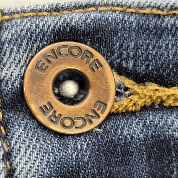 Encore Women's Jegging Skinny Jeans Size 3XL Medium Wash Blue Denim Stretch 35x2 - Picture 8 of 9